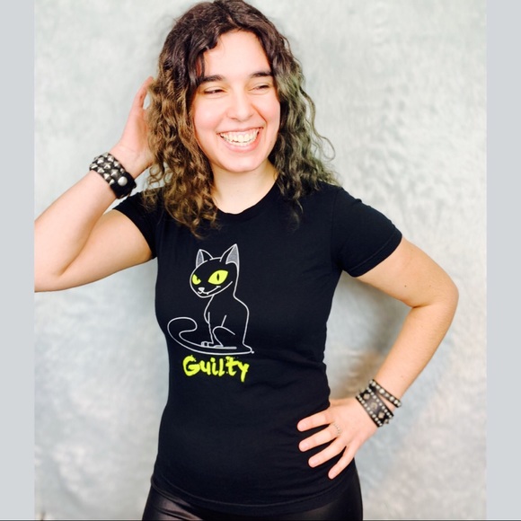 Guilty Black Cat Classic Girl Tee - Picture 1 of 5